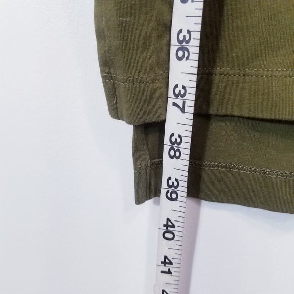 Eileen Fisher Organic Cotton Olive Green Shift Dress - Picture 6 of 10